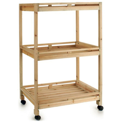 Scaffale Legno (36 x 104 x 72,5 cm) 3 Mensole Colore:Marrone en oferta