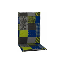 beo Giardino Cuscino per Sedia con Schienale Alto, Patchwork, Circa 118Â x 48Â x 6Â cm, Blu/Verde/Grigio/Multi en oferta
