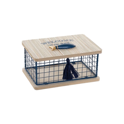 Scatola Decorativa DKD Home Decor Welcome Metallo (20 x 11 x 11 cm)