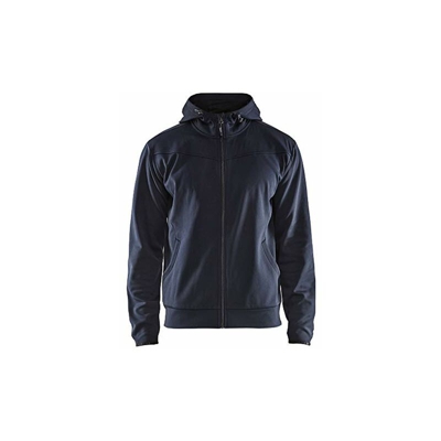 BLAKLADER 336325268699XS - Felpa con Cappuccio, con Chiusura Lampo, Blu Navy/Nero, Taglia XS