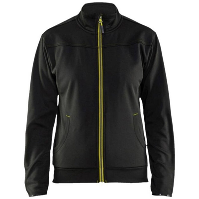 Blaklader 339425269933XXXL - Felpa da donna con chiusura lampo, taglia XXXL, colore: Nero/Giallo