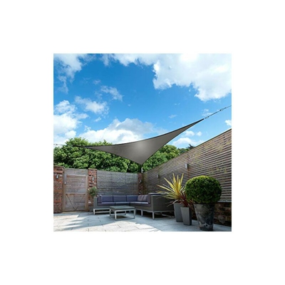 Kookaburra Tende a Vela Triangolare 3.6 m, Grigio Carbone, Tessuto Impermeabile