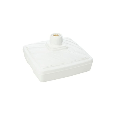 EDA Piedo di ombrellone Quadrato plastica, Bianco, 56.5x56.5x31.5 cm