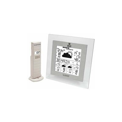 La Crosse Technology WD9542IT - Stazione Meteo Francia J+4/Sveglia, Colore: Trasparente/Alluminio