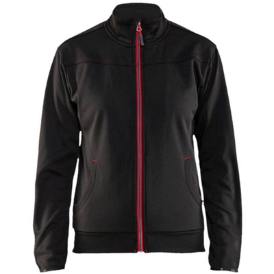 Blaklader 339425269956XS - Felpa da donna con chiusura lampo, taglia XS, colore: Nero/Rosso