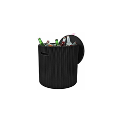 Keter 17200045 Kühlbox/Beistelltisch Cool Stool, Rattanoptik, Kunststoff, braun precio