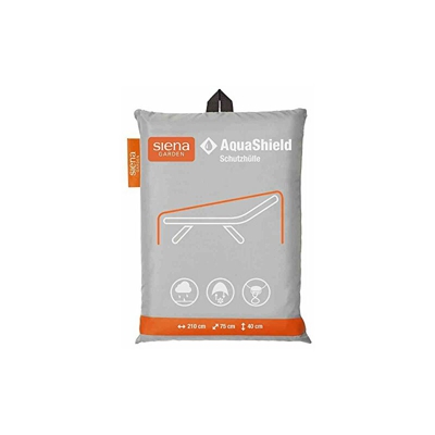 Siena Garden AquaShield - Telo protettivo per sdraio, con sistema Active Air, 210 x 75 x 40 cm, colore: grigio argento