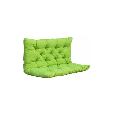 Chicreat Cuscino da panchina, con schienale, verde/giallo, 100 x 98 x 8 cm