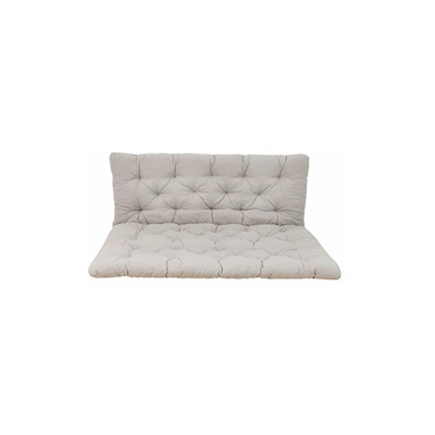 Ambientehome Cuscino per panchina in Pallet con Schienale, Grigio, Seduta 120Â x 80 cm, Schienale 120Â x 60Â cm, Indoor & Outdoor