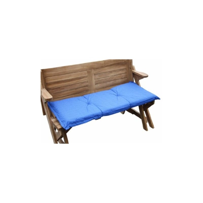 Madison-Cuscino Sedile a panchina: 50% Cotone, 50% Poliestere-Cobalto, Cobalto, 120 x 48 cm