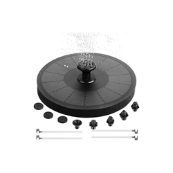 Melusen Fontana solare 2021 Upgrade, pompa per laghetto da giardino o vasca uccelli, 3 W, con pannello solare, 7 effetti, dell'acqua galleggiante características