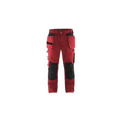 Blaklader 155518605699D100 - Pantaloni da lavoro artigianale, taglia D100, colore: Rosso/Nero