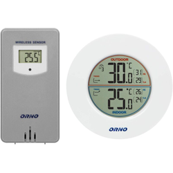Orno OR-SP-3100 Stazione Meteorologica con Sensore Esterno Termometro Interno/Esterno Resistente alle intemperie IPX6 Gamma 60m (White) en oferta