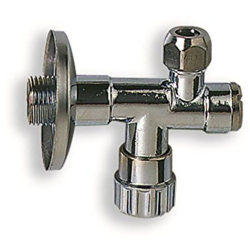 Acquastilla 100914 Rubinetti Sottolavabo in Ottone Cromato, Multicolore, Set di 2 Pezzi precio