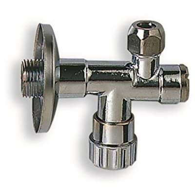 Acquastilla 100914 Rubinetti Sottolavabo in Ottone Cromato, Multicolore, Set di 2 Pezzi