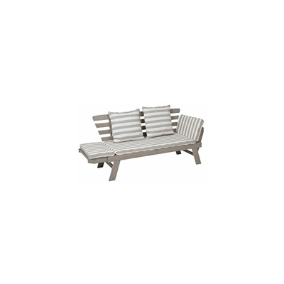 greemotion Lettino sdraio, panca da giardino in legno di acacia modello âHawaiiâ, ca. 160/192 x 78 x 68 cm