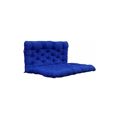 Chicreat Cuscino per bancale con schienale 120 x 80 cm/120 x 60 cm, blu