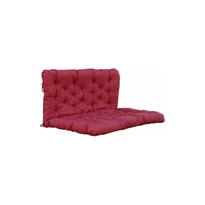 Ambientehome Cuscino per pallet, con schienale e seduta 120 x 80 cm, schienale 120 x 60 cm, rosso