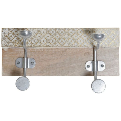 Appendiabiti da parete DKD Home Decor Metallo Legno di mango (30 x 10 x 15.5 cm)