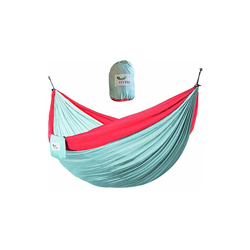 Vivere Celeste/Rose PAR255 Amaca Paracadute, Nylon, 325 x 200 cm Doppia características