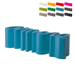 Panchina divanetto design moderno Amore interno ed esterno Colore: Blu - Slide precio