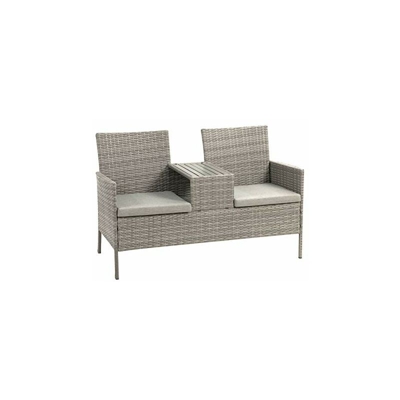 Greemotion Felin Panca da Giardino, Acciaio, Grigio