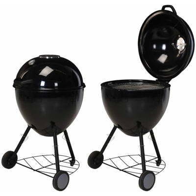 ProGarden Griglia Barbecue con Bollitore 54x92 cm - Nero
