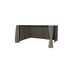 Siena Garden 727478 Dubai Tende Laterali per Gazebo Giardino, Poliestere, Grigio, 4 Pezzi, 300 x 400 cm en oferta