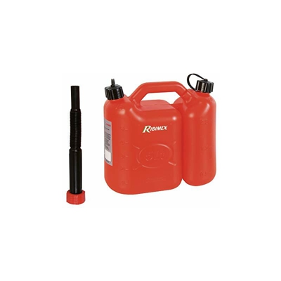 Ribimex PRJE075 Tanica Doppia in Plastica, 5 e 2.5 l, Rosso