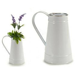 Vaso Brocca Bianco Metallo (11,5 x 18,5 x 17 cm) precio