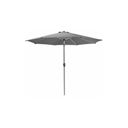 Ombrellone di lusso, 270 x 245 cm, semicircolare, fusto in alluminio con effetto metallo di alta qualitÃ , grigio scuro en oferta