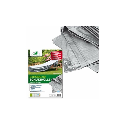 Rainexo Telo Protettivo antistrappo Altamente Resistente per Lettino Pieghevole, 1,85 x 1,15 x 0,68 m, Argento/Grigio