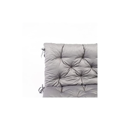 Ambientehome 90266 - Cuscino per panca a 2 posti e per Panca Hanko, grigio chiaro, approx. 120 x 98 x 8 cm