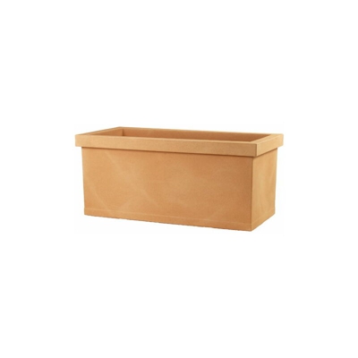 Vaso rettangolare, Cassetta Liscia Classic per fiori e piante da giardino. -100 x 46 x 41 CM / Anticato