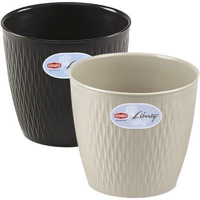 Vaso Coprivaso Liberty Ø 30Cm Bianco Per Piante E Fiori Stefanplast