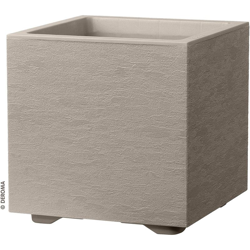 DEROMA Vaso cubo Gravity Colore Grigio chiaro (Sandstone)-Vaso fioriera Misura 25x25x25 precio