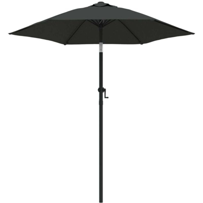 vidaXL Ombrellone Antracite 200x211 cm in Alluminio - Antracite