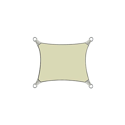 Perel GSS4430CR Tenda da sole - Crema rettangolare 400 x 300 x 0,2 cm