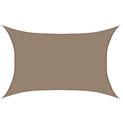 400x600CM Tende da sole a vela per esterni rettangolari con parasole impermeabile per patio da giardino (cachi) precio
