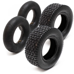 Copertone e camera d'aria set 4 pezzi 15 x 6.00-6 per ruote trattorini tosaerba en oferta
