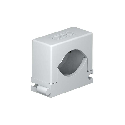 OBO Bettermann 2250438 Gaffetta accoppiabile a pressione per tubi tipo 2037 27-43LGR grigio chiaro - cf 25 pz.