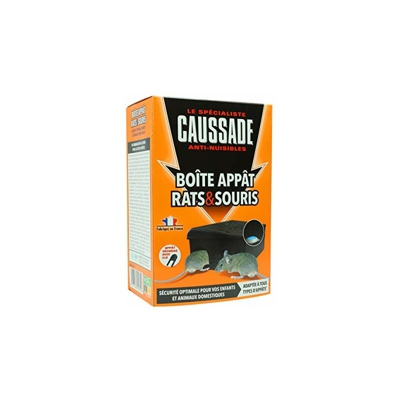 caussade carbavclen scatola esca Ratti e Topi con chiave di chiusura, nera, L 17,5Â cm x l 11Â cm x H 26Â cm