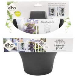 Vaso Corsica Verticale Forest 24Cm Set/3 Antracite Elho precio