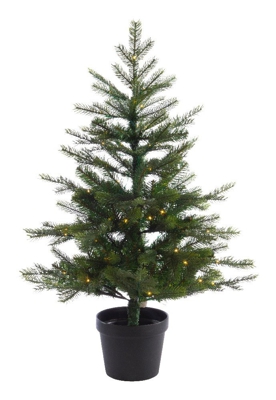 Albero Di Natale 120Cm Grandis Con 100 Microled Bianco Caldo Pinetto