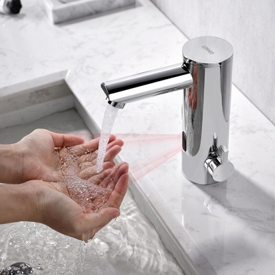 Lonheo Rubinetto Cucina Automatico con Sensore ad Infrarossi Miscelatore Monocomando per Lavello Acqua Calda e Fredda