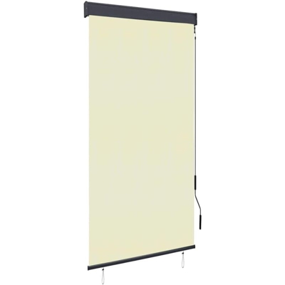 vidaXL Tenda a Rullo per Esterni 80x250 cm Crema - crema