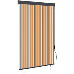 vidaXL Tenda a Rullo per Esterni 120x250 cm Giallo e Blu - Giallo en oferta
