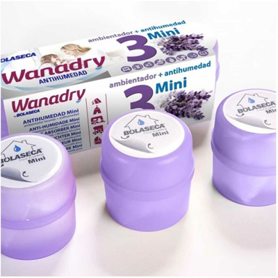 Bolaseca Deumidificatore Trimini Assorbi Umidita' Profumato Lavanda 3X70Gr