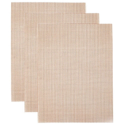 Tappetino in rete per barbecue 40 * 33 cm | Marrone 3 pezzi - Marrone 3 pezzi