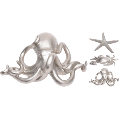 Decorazione Marina In Resina 18X17Cm Argento Modello Assortito Accessori Casa Interni